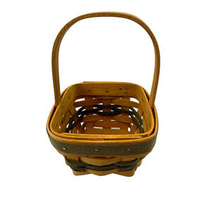 1999 Longaberger St. Patrick's Day Lots of Luck Basket 4.25"L x 4.25"W x 3"H